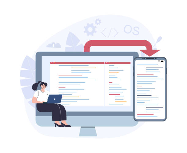 cross-platform software development concept. - 系統(tǒng)軟件 幅插畫檔、美工圖案、卡通及圖標